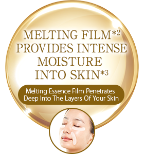 MELTING FILM*2 PROVIDES INTENSE MOISTURE INTO SKIN*3