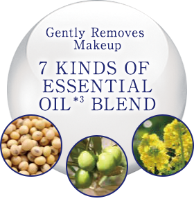 Gently Removes Makeup 7 KINDS OF ESSENTIAL OIL*3 BLEND