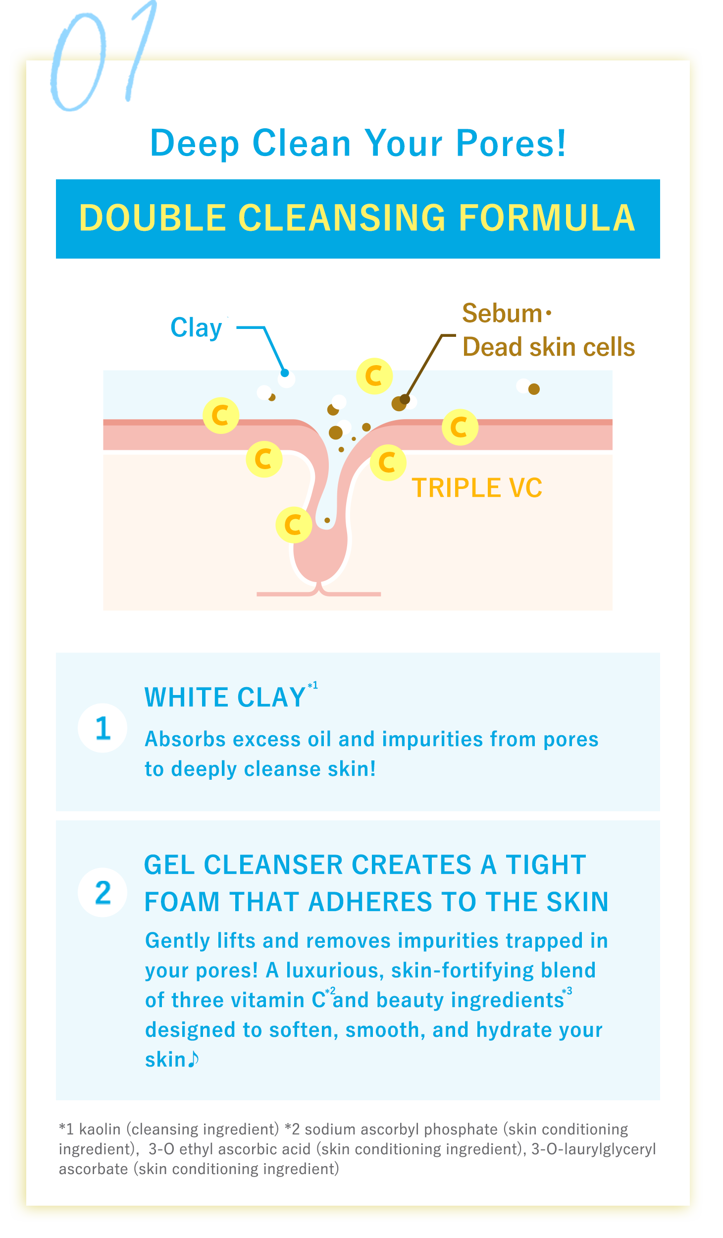 Deep Clean Your Pores!DOUBLE CLEANSING FORMULA