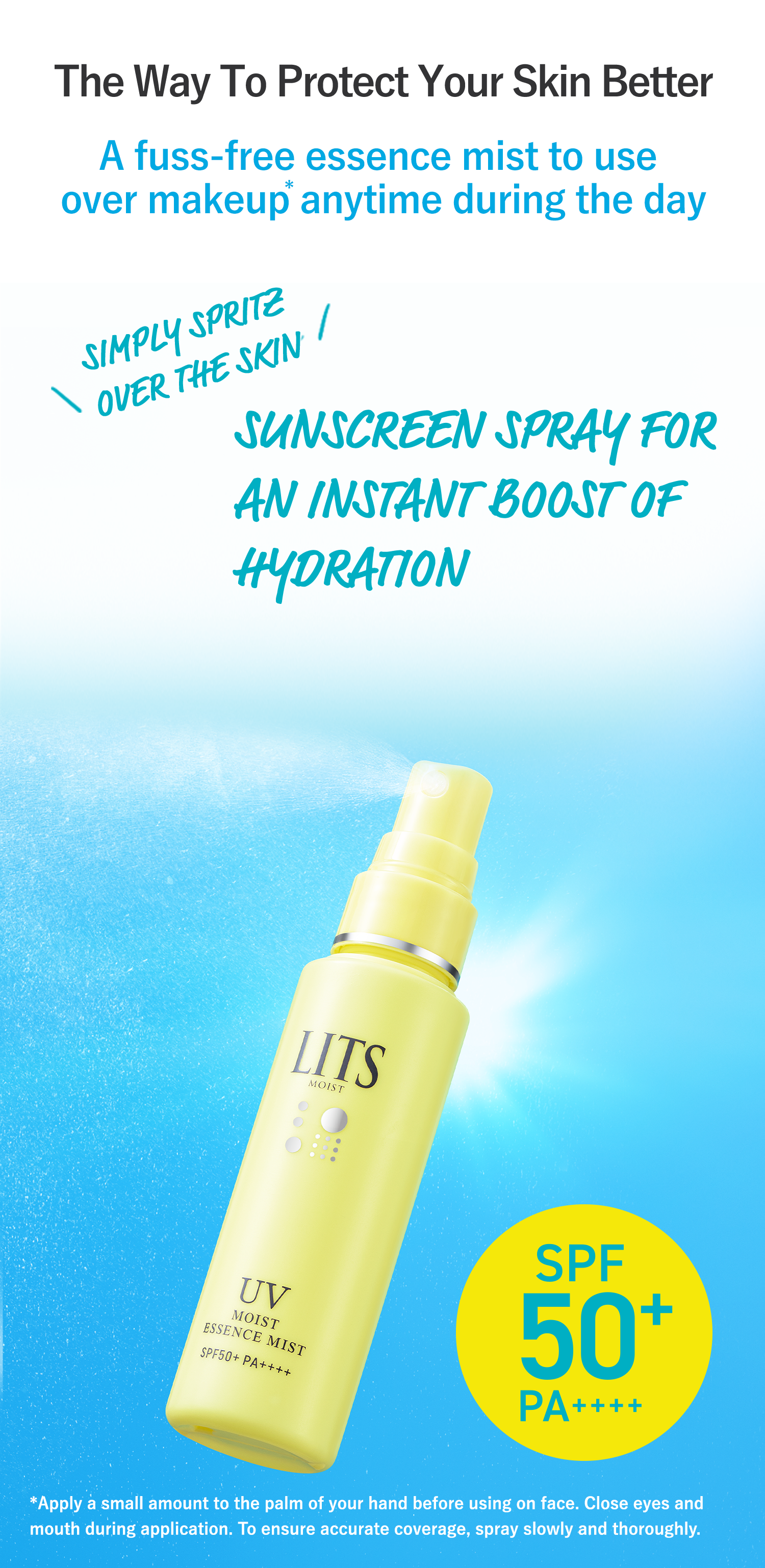 A fuss-free essence mist to use over makeup* anytime during the day