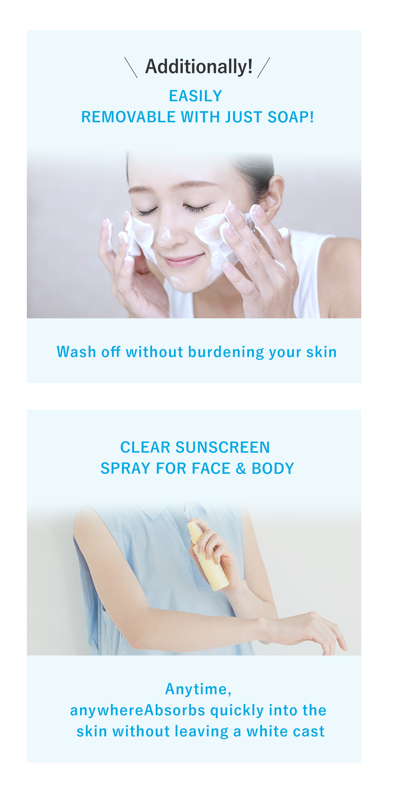 Easily removable with just soap!