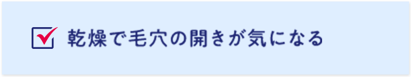 乾燥で毛穴の開きが気になる