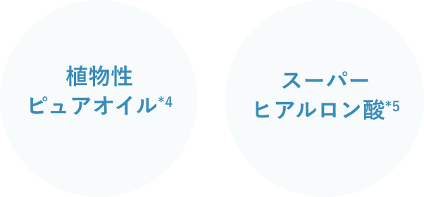 植物性
		ピュアオイル*4 スーパーヒアルロン酸*5
